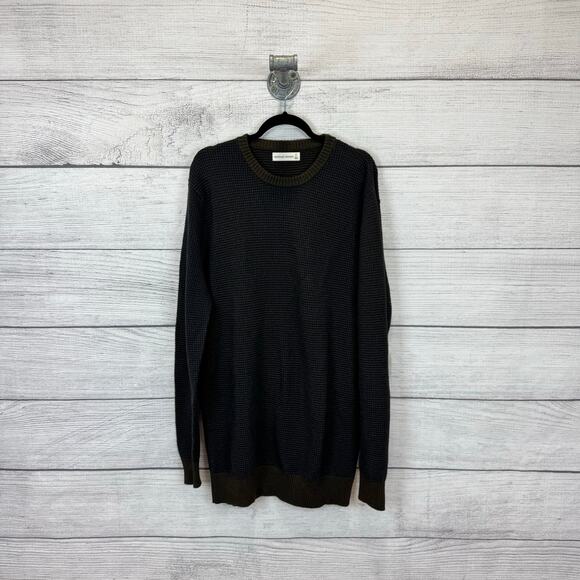 Mutual Weave Men's Blue Green Textured Crewneck Sweater Size XLT ( TALL ) - Picture 1 of 8